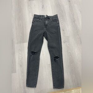 Womens Black Express Distressed Jeans Size 0